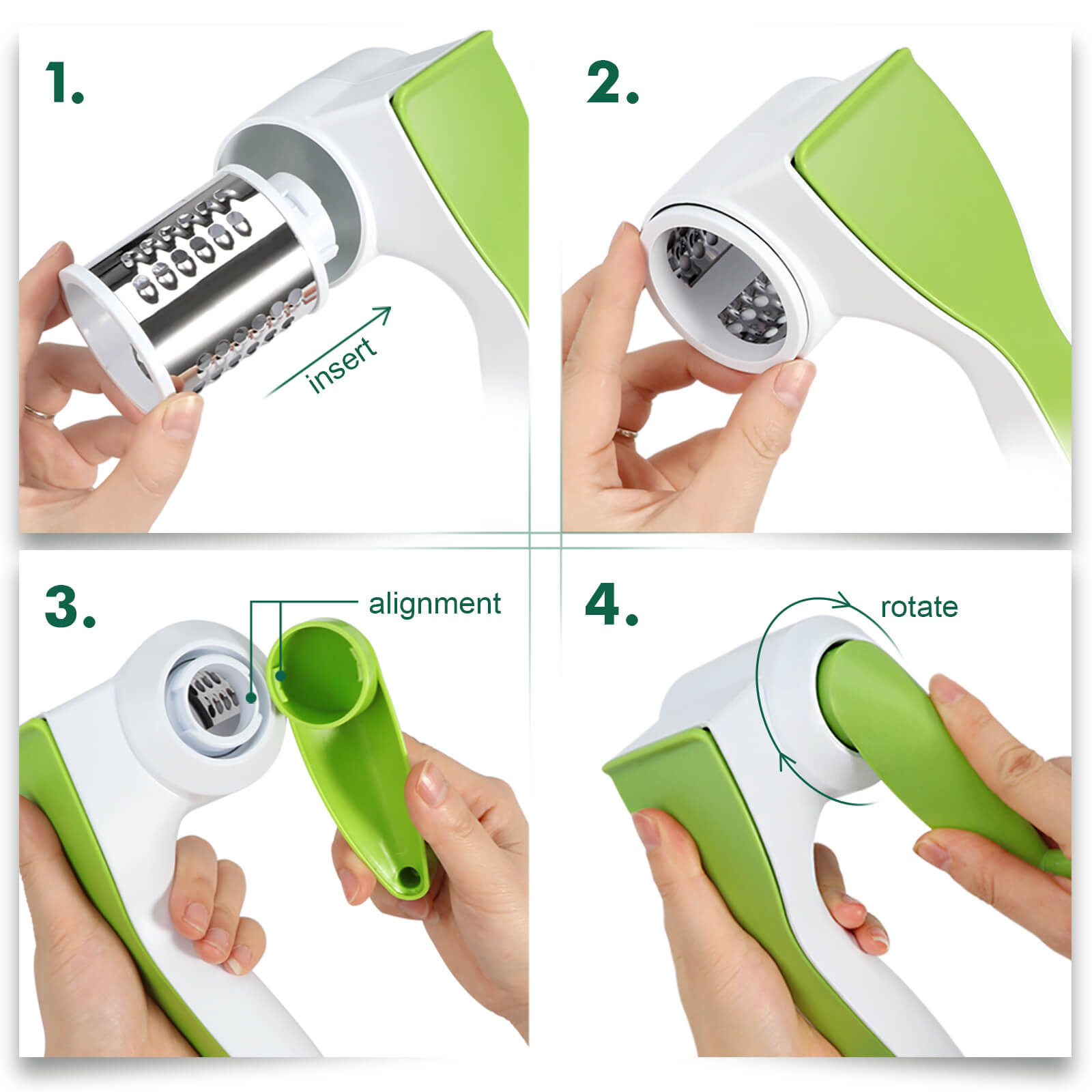 Masthome Manual Handheld Rotary Cheese Grater