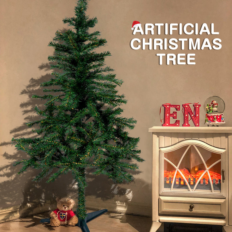 5ft Lifelike Green Spruce Artificial Christmas Tree with Foldable Stand - Perfect for Home, Office & Mardi Gras Decor | No Lights Needed, Christmas Decor