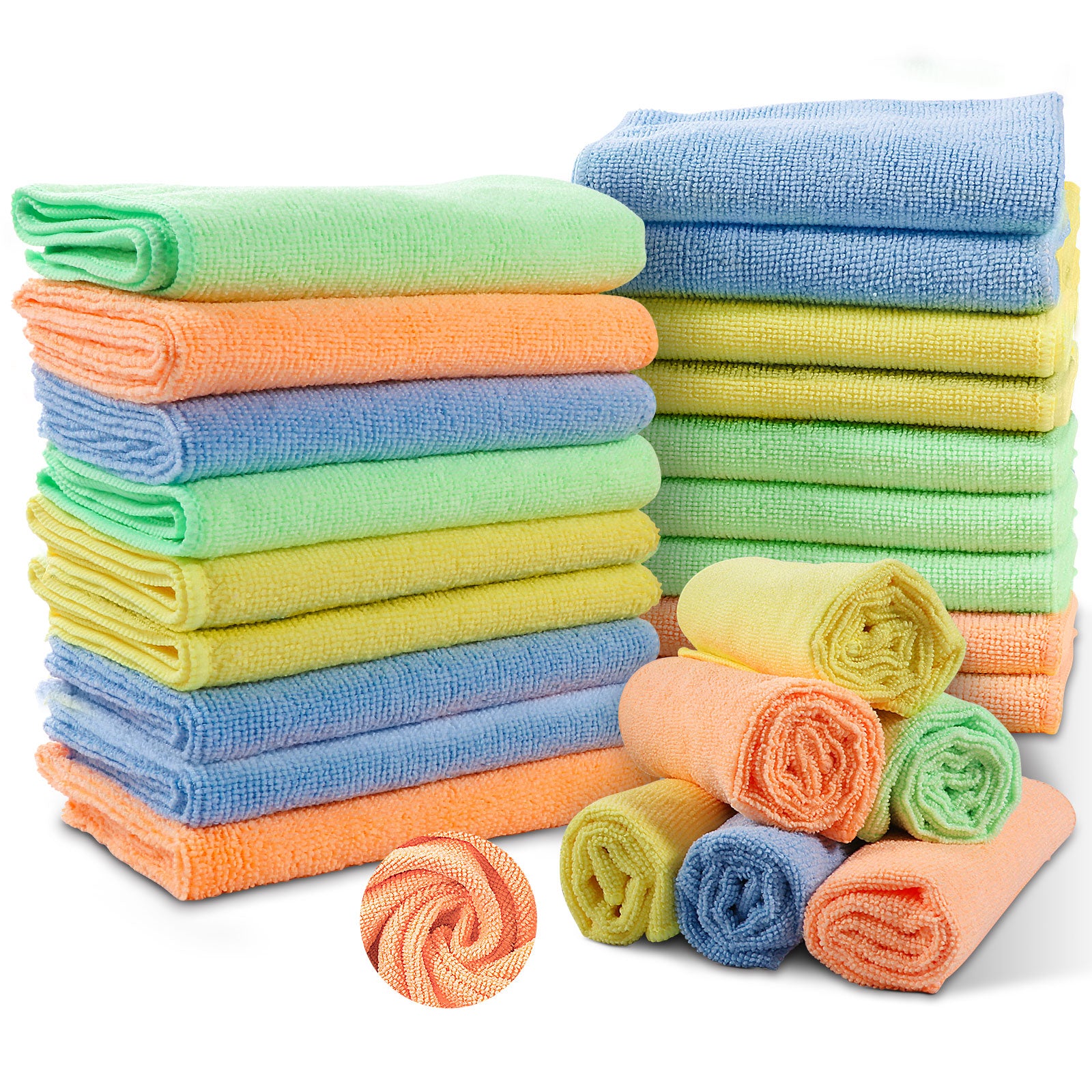 Masthome Microfiber Dust Cleaning Cloth 4 Colors - 48PCS