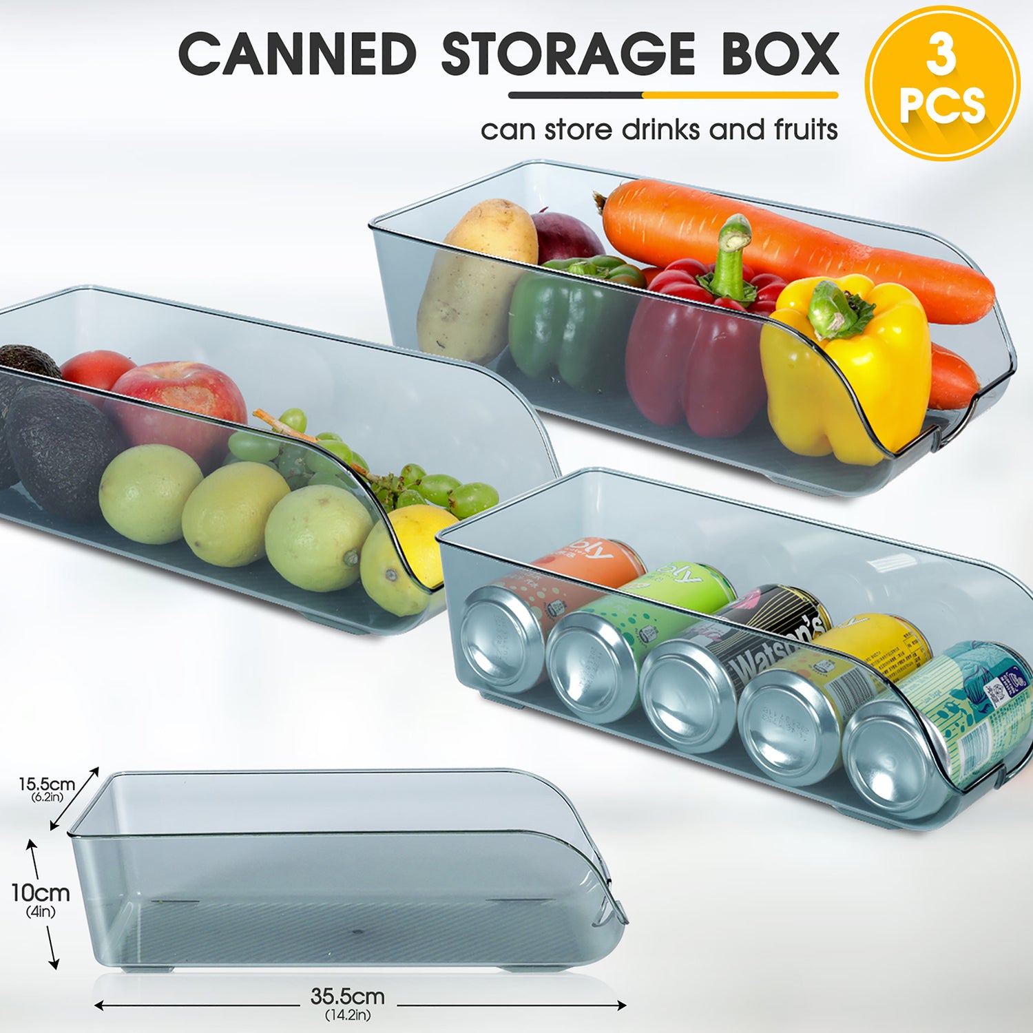 Masthome 13Pcs Fridge Organizer Refrigerator Bins with Lids