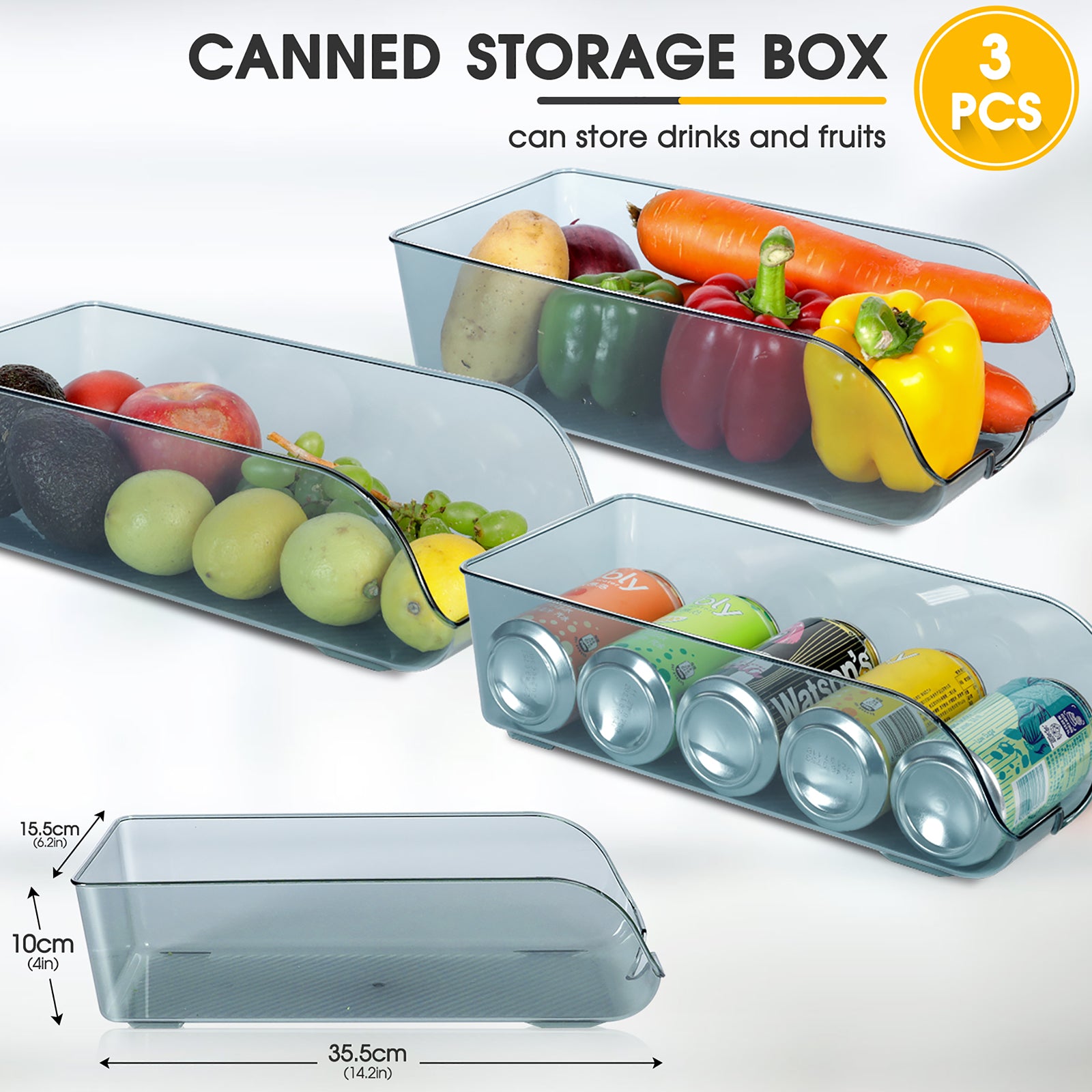 Masthome 13Pcs Fridge Organizer Refrigerator Bins with Lids