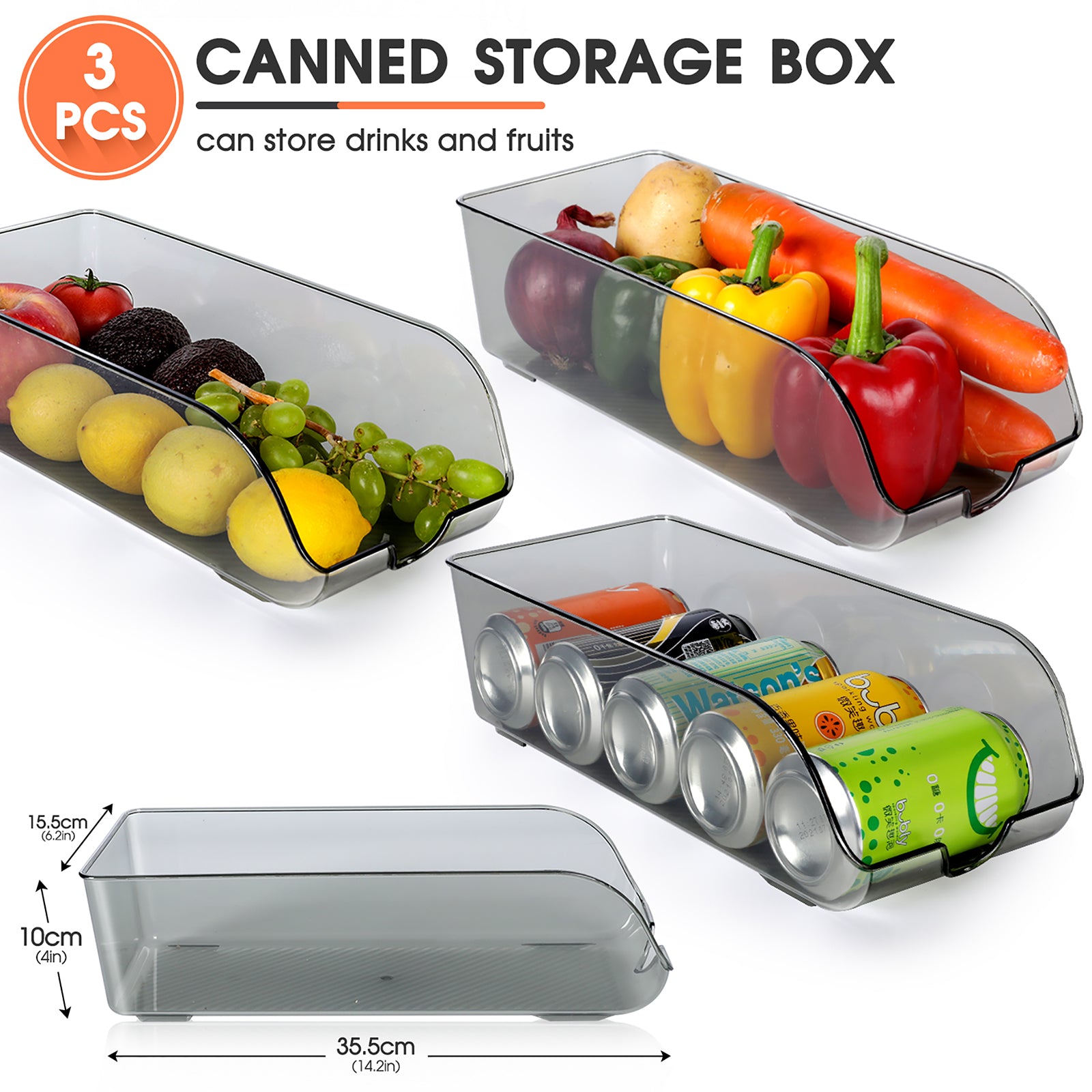 Masthome 13Pcs Fridge Organizer Refrigerator Bins with Lids