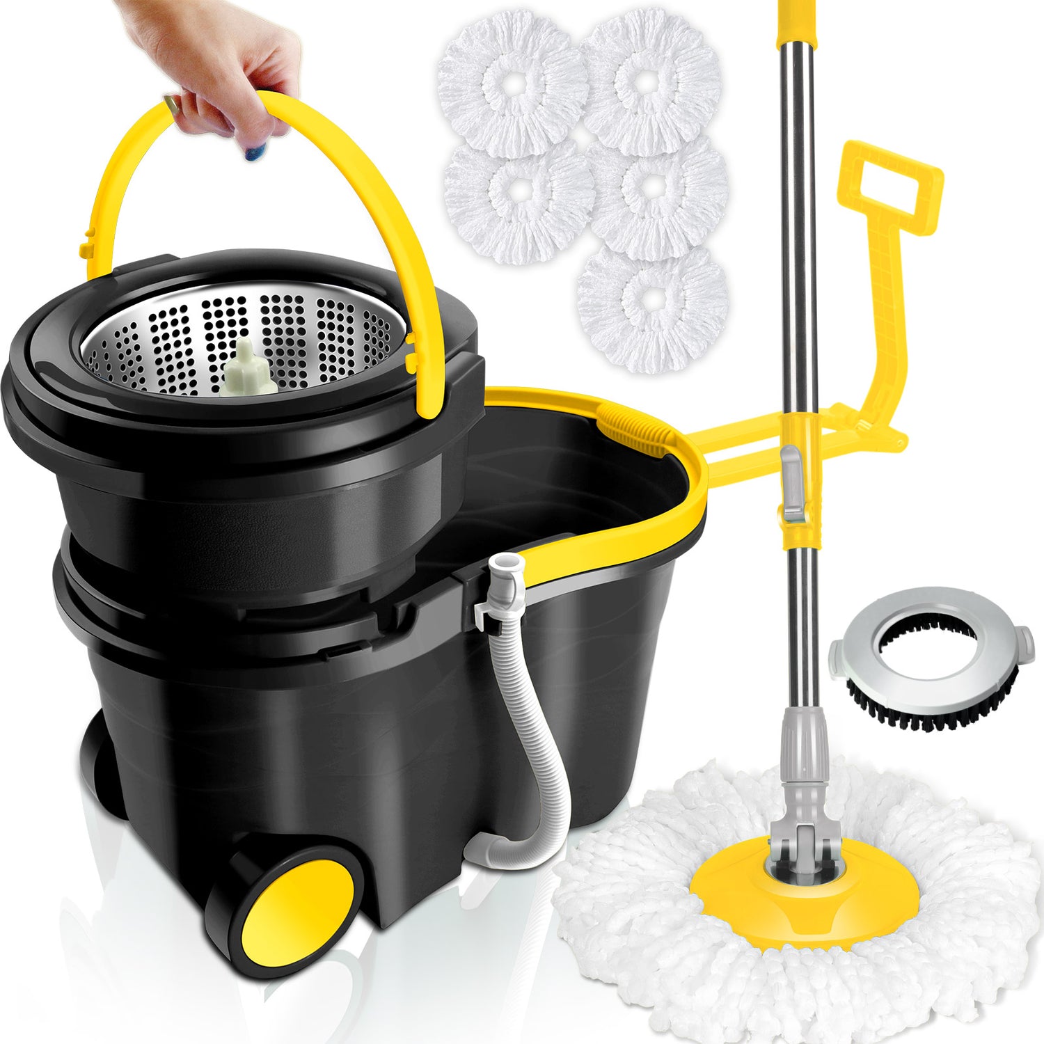 Masthome Easy Wring Spin Mop Replacement Mop Head