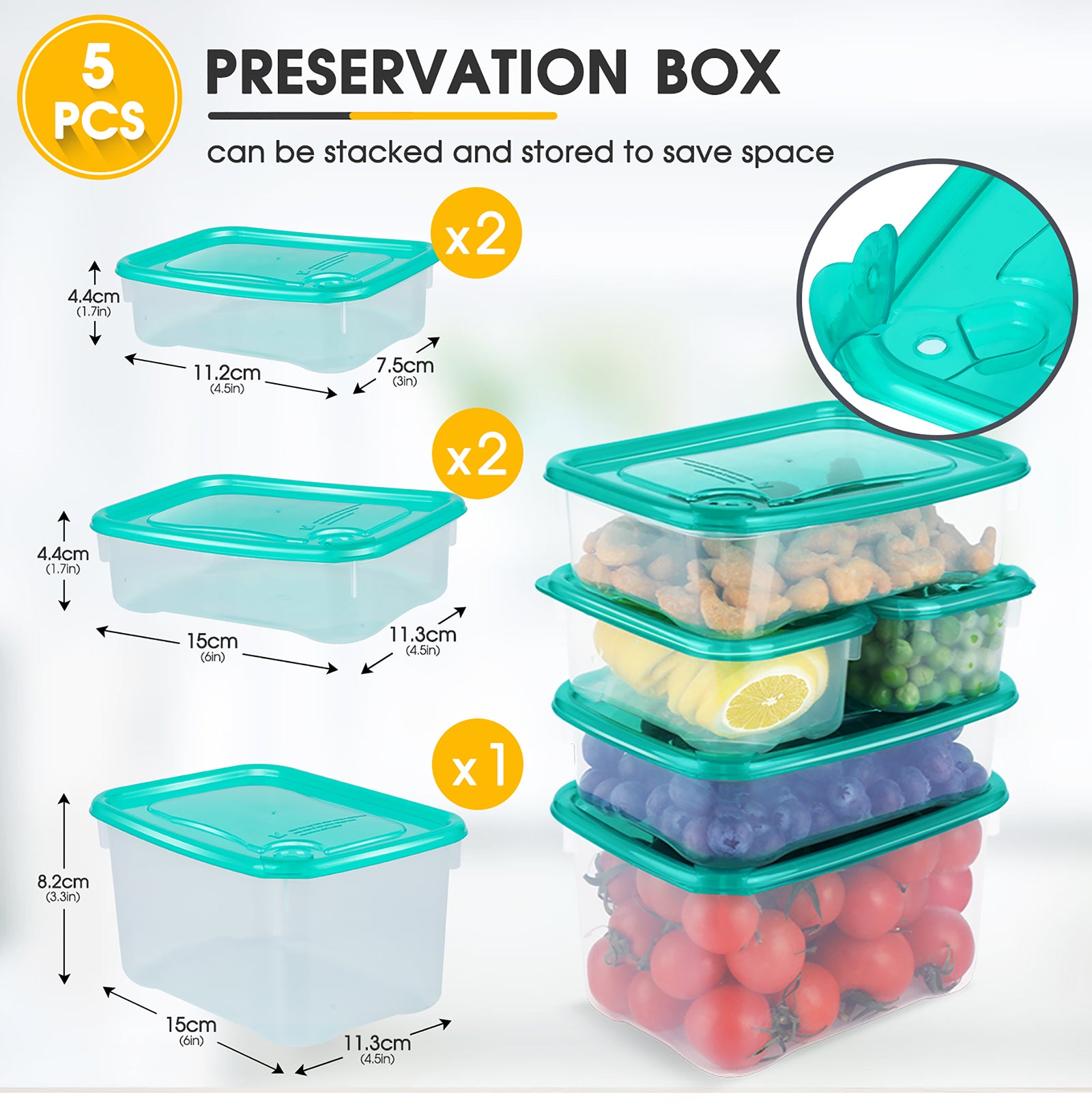 Masthome 13Pcs Fridge Organizer Refrigerator Bins with Lids