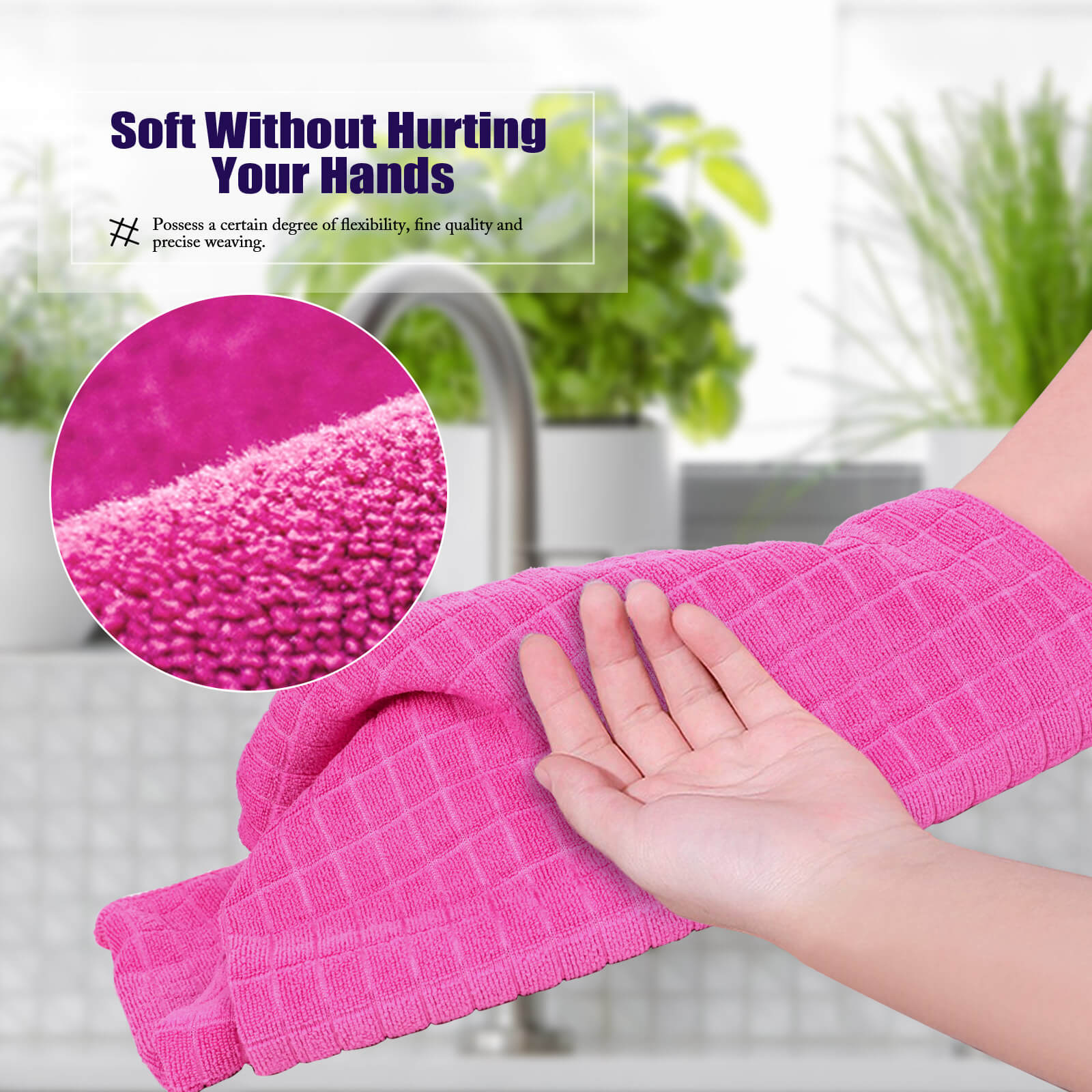 Masthome 12Pcs Microfiber Multipurpose Cleaning Cloth