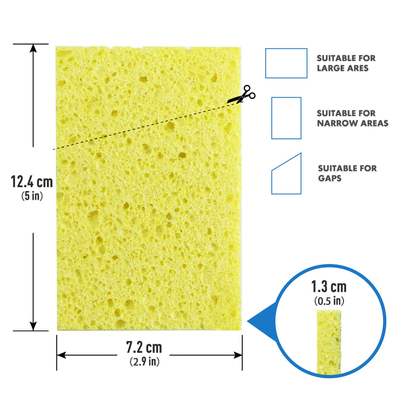 Masthome 16 Pack Cellulose Cleaning Scrub Sponges