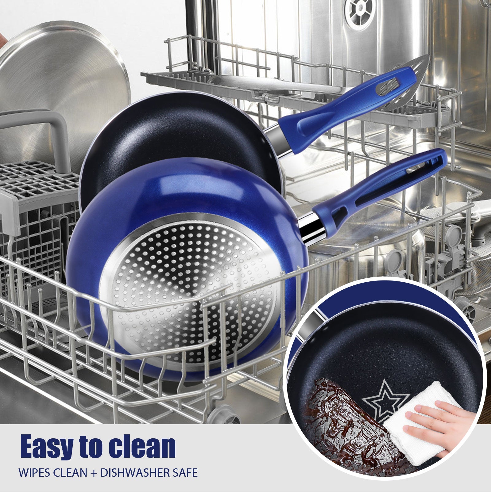 Masthome 11" Aluminum Frying Pan Set