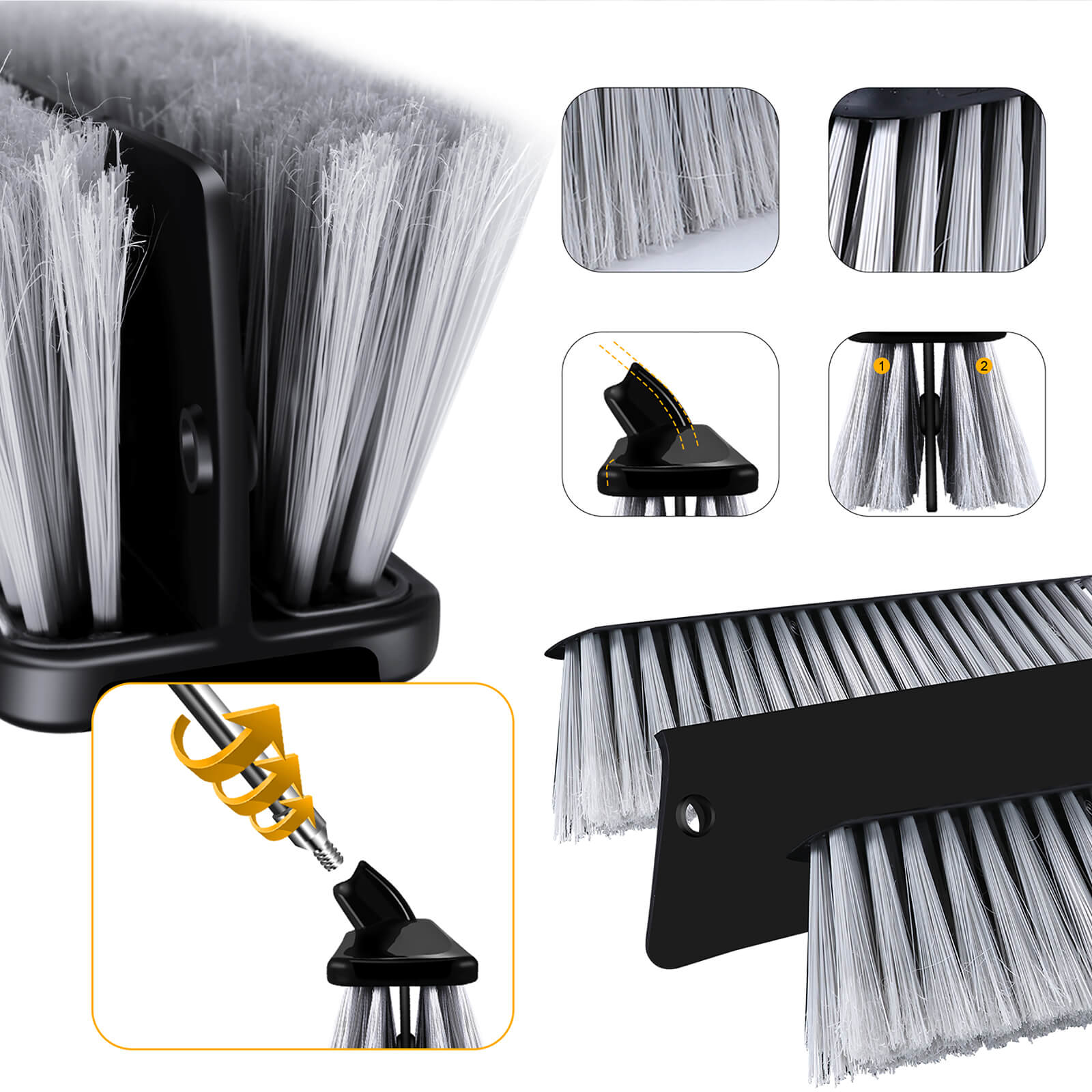 Masthome Outdoor Push Broom with Broom Head