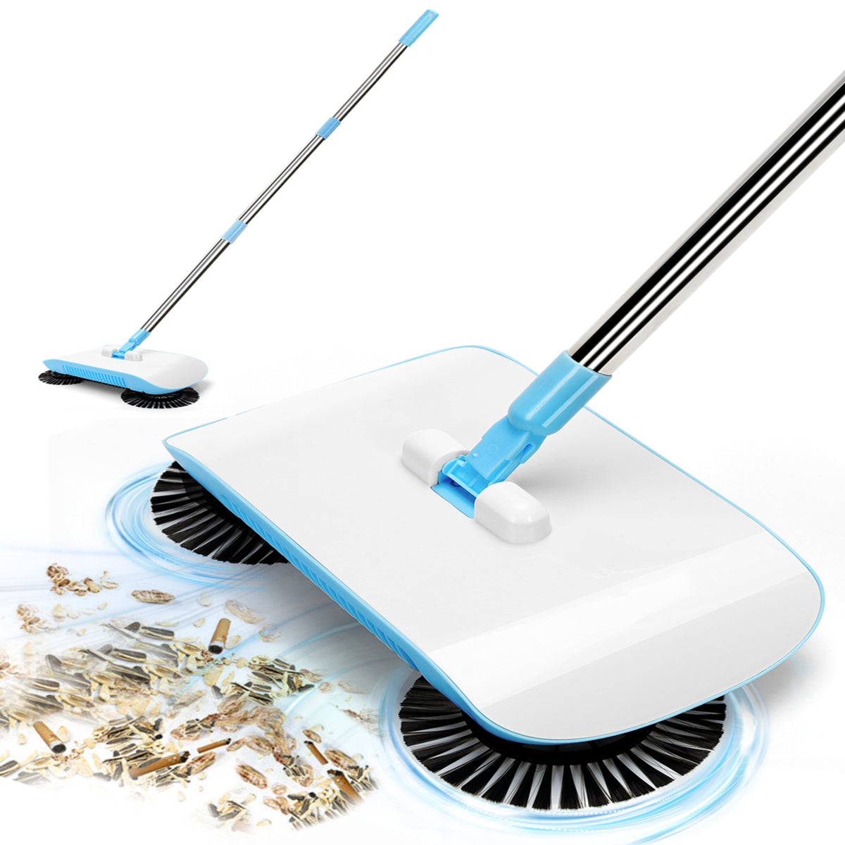 3-in-1 Multifunctional Hand Push Sweeping and Mopping With Dustpan Set