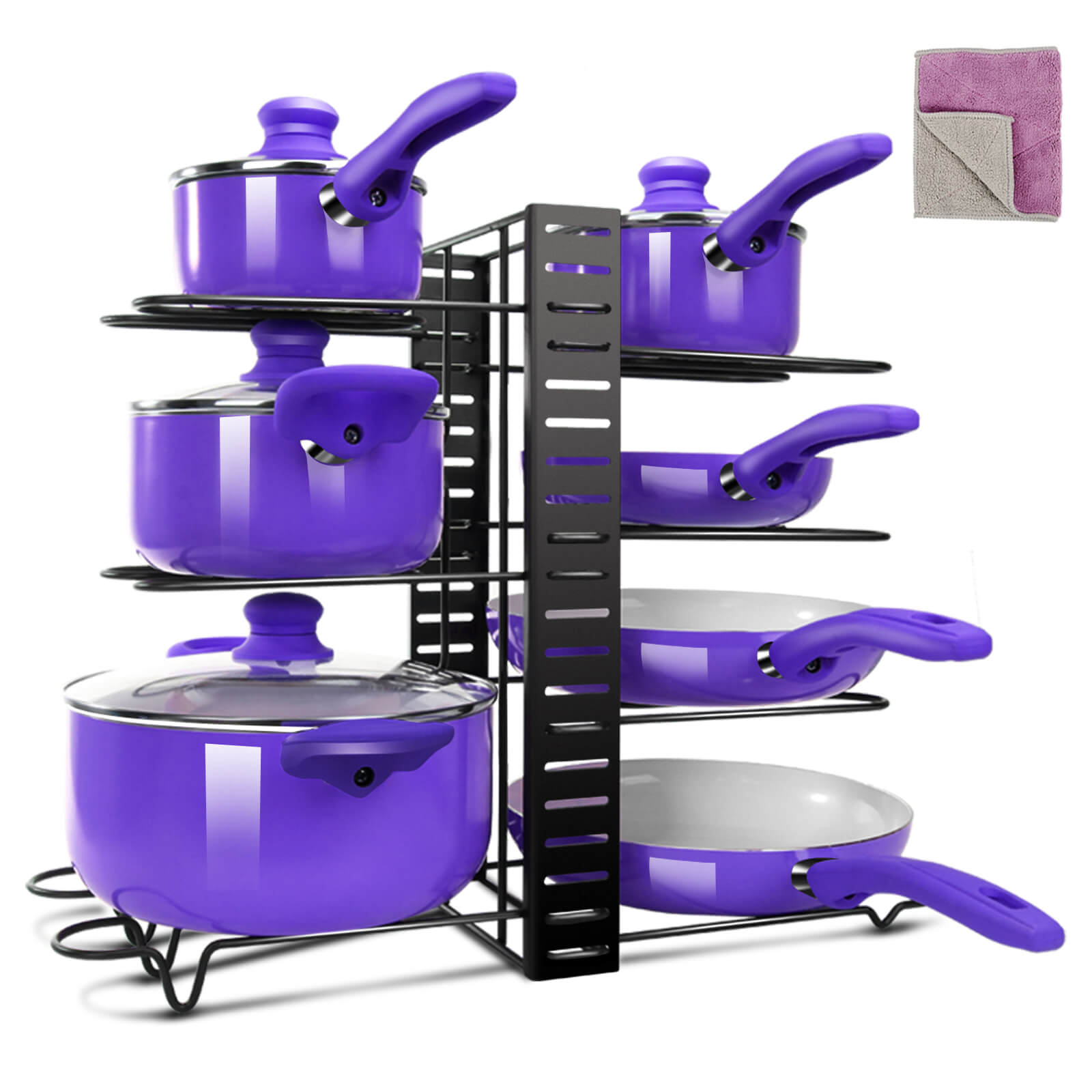 Masthome Pot Rack Organizers for Kitchen Cabinet Countertop