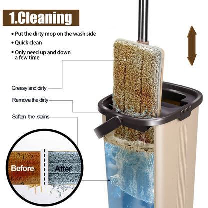 Masthome Flat Mop and Bucket Set
