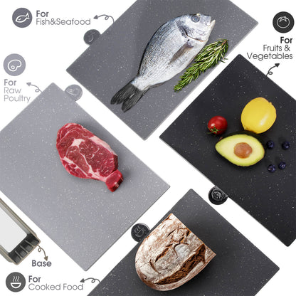Masthome Stand Plastic Chopping Board Set