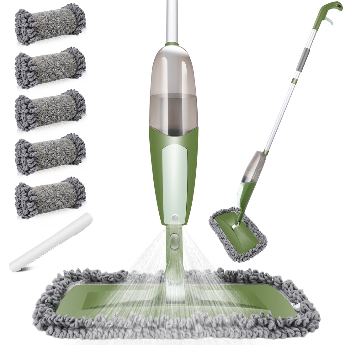 Spray Mop for Floor Cleaning with 500ML Spray Bottle,Wet Dry Microfiber Mop With Long Handle for Kitchen Wooden Floor Hardwood Laminate Ceramic Tiles Floor Dust Cleaning,5 Microfiber Mop Pads,Multicoloured Removable & Washable