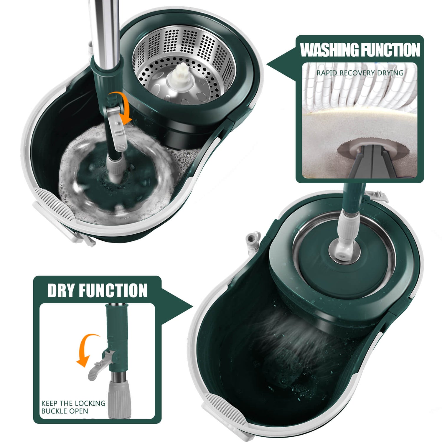 Masthome 360 Spin Mop and Bucket System