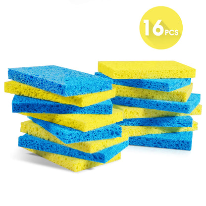 Masthome 16 Pack Cellulose Cleaning Scrub Sponges