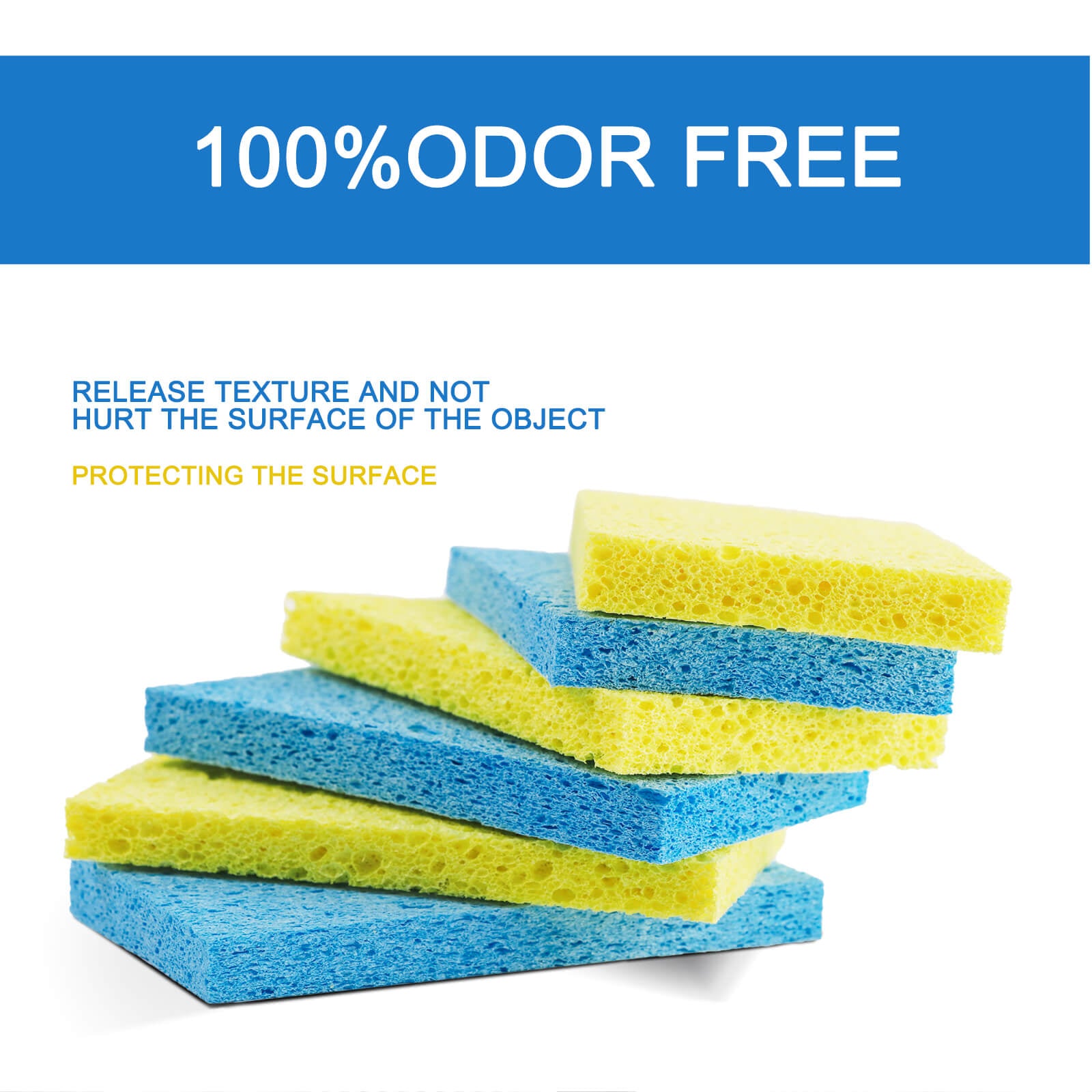 32 Pack Cellulose Cleaning Scrub Sponges | Masthome