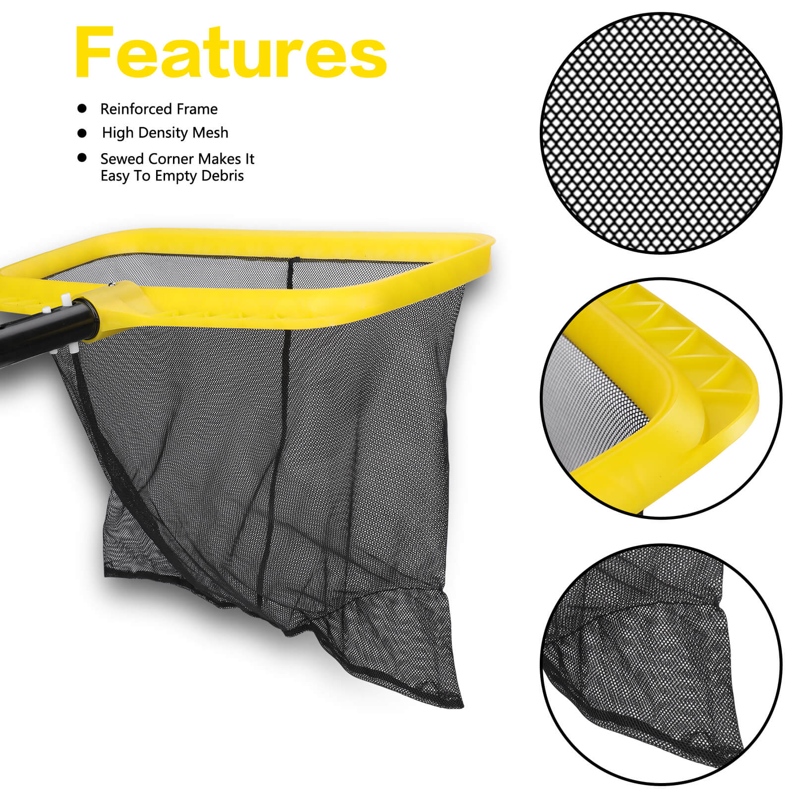 Masthome Swimming Pool Leaf Rake Skimmer Net