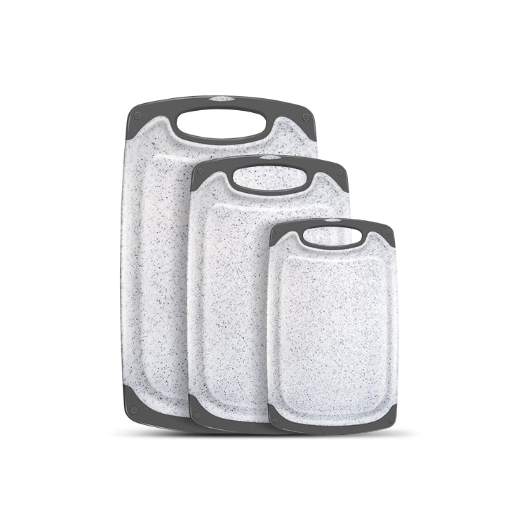 Masthome Plastic Cutting Board Set with Juice Grooves